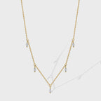 N0188 New Fashion Design White Zircon Necklace for Women Simple Versatile Tassel Chain Collarbone Chain
