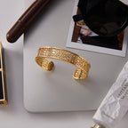 2H Open Bracelet Non-Fading Vintage Bracelet Stainless Steel Jewelry for Women