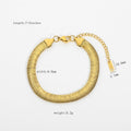 Modern 18K Gold-Plated Stainless Steel Cuban Link Bracelet with Layered Detail — detail view — jewelry finish and design detail