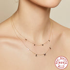 Sterling Silver Alphabet Combination Collarbone Necklace For Mom