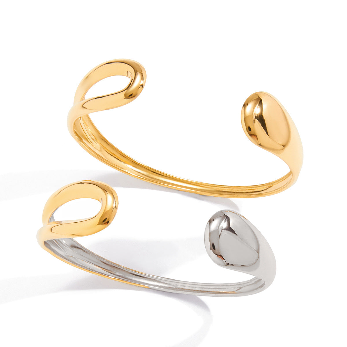 gold Bracelet Non-Fading Jewelry Open Bangle Stainless Steel Accessories for Women