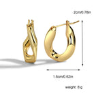 E0340 Minimalist Geometric Egg-shaped Earrings Minimalist Personality Metal Cyberpunk Earrings Accessories