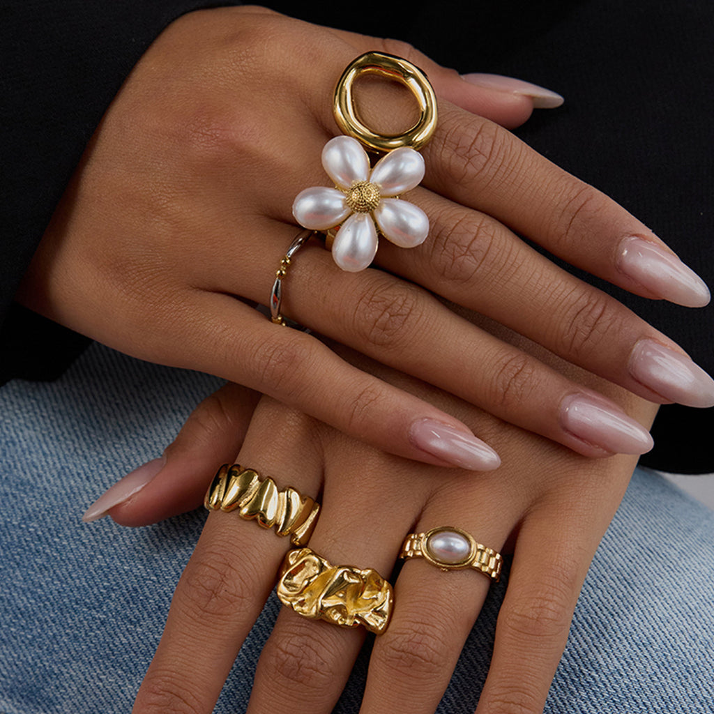 Pearl Ring Non-Fading Jewelry for Women rings