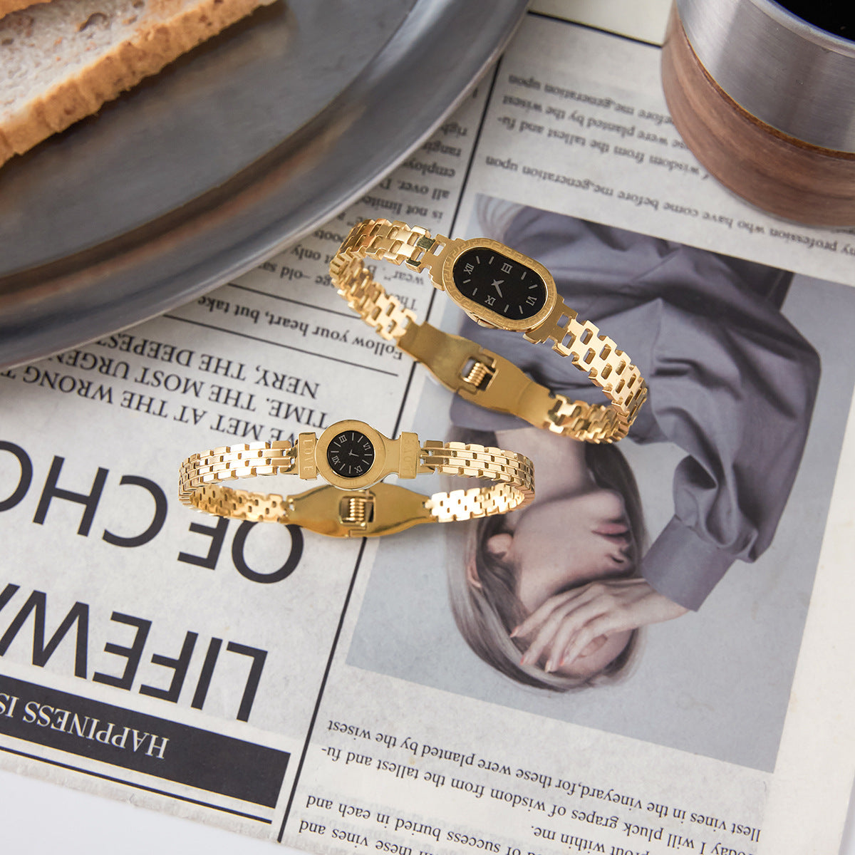 Stainless Steel Watch Bracelet Bracelet Non-Fading Jewelry for Women