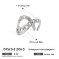Cubic Zirconia Gold-Plated Stainless Steel Bracelet — additional design view — jewelry finish and design detail