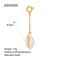 Gold-Plated Stainless Steel Pendant Necklace — Luminous Finish — detail view — jewelry finish and design detail