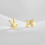 SE0275 S925Silver Bunny Children's Earrings for Girls Cute Student Girl Earrings Children's Ear Jewelry Trendy