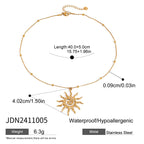 Stainless Steel Vacation Jewelry Necklace Collarbone Chain Halter Accessories for Women