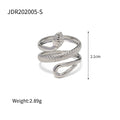 Sculptural Stainless Steel Open Ring in Gold-Plated — Modern Classic — product styling — jewelry finish and design detail