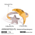 Stone Stainless Steel Gold-Plated Ring — plating detail — jewelry finish and design detail