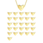 N0287 Elegant Simple Fashion Heart Necklace for Women Brass Gold Plated26English Letter Heart-shaped Collarbone Chain