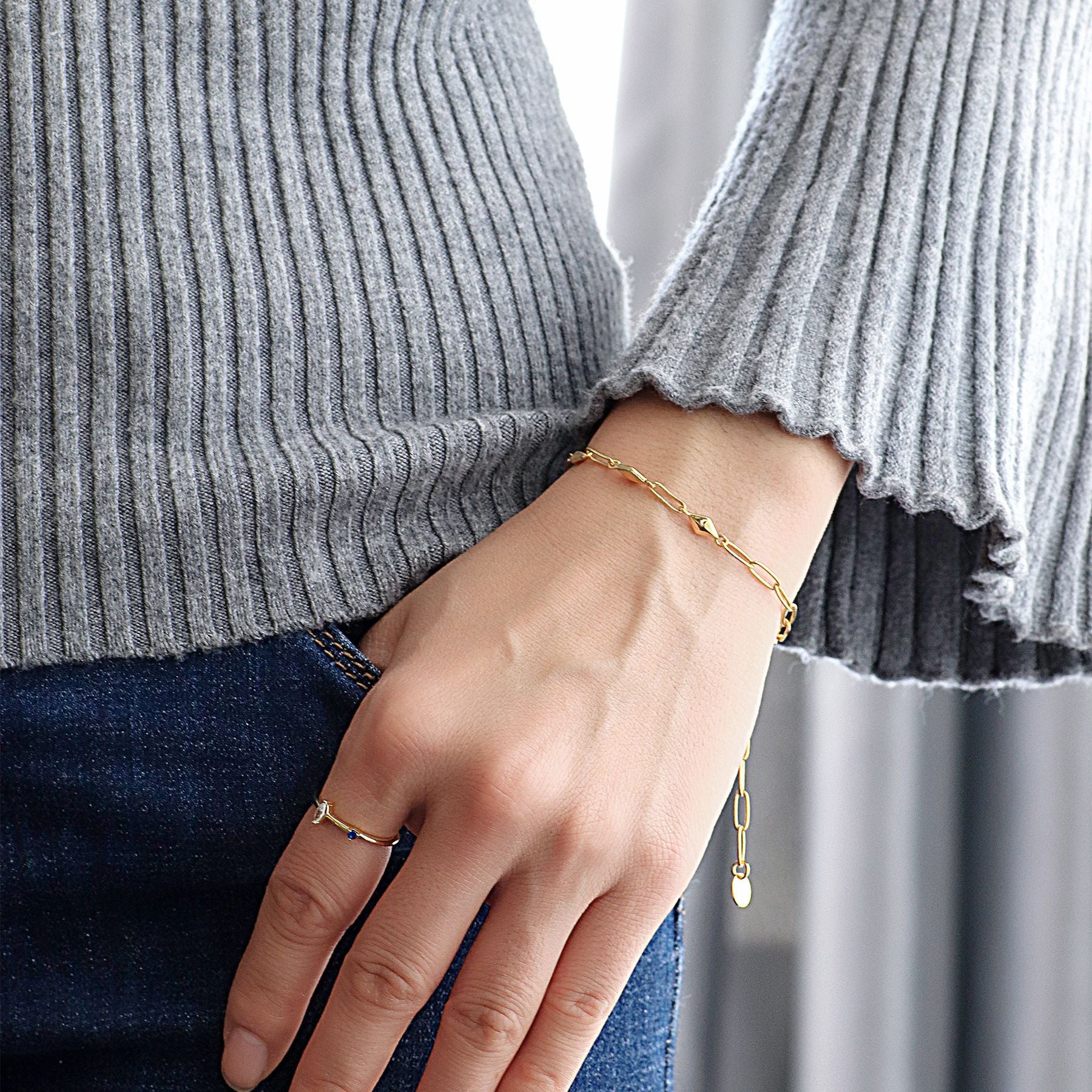 Minimalist Style Layered Bracelet for Women, Rhombus Shape, Foreign Trade Jewelry, One Piece Dropshipping