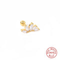 925 Sterling Silver Colorful Diamond Crown Ear Stud — collection product image 06