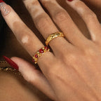 Tiger Eye Stone Ring Non-Fading Stainless Steel Agate Jewelry for Women rings