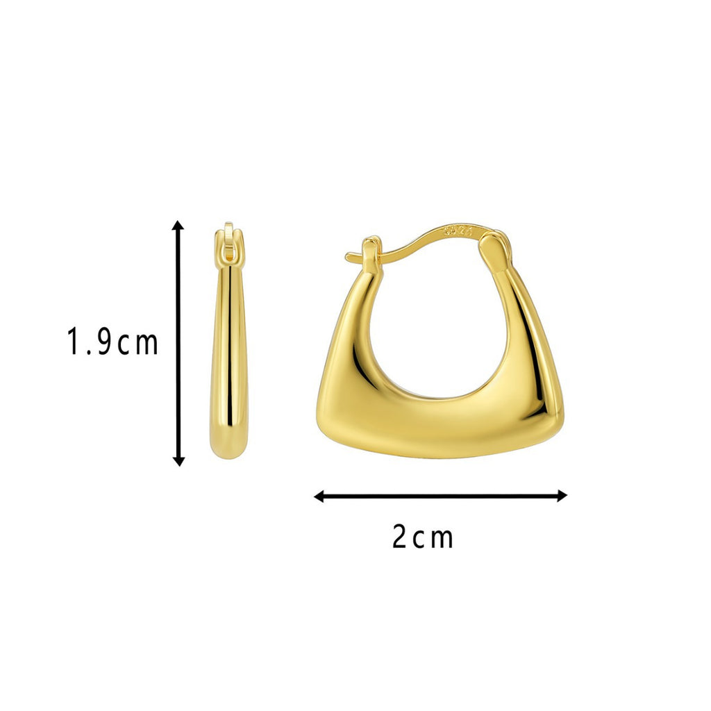 E0583 Minimalist Design Gender-Neutral Earrings Fashion Simple High-End Retro Ear Clips