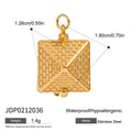 Gold-Plated Stainless Steel Pendant Charm — detail view — jewelry finish and design detail
