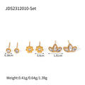 Pearl Stainless Steel Gold-Plated Earrings — style detail — jewelry finish and design detail