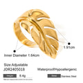 Pearl Gold-Plated Stainless Steel Ring — additional design view — jewelry finish and design detail