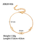 New Fashion Bracelet18K Gold-plated Infinity Symbol Fine Stainless Steel Bracelet Trendy Jewelry