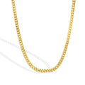 Gold-Plated Brass Cuban Link Necklace with Linked Detail styled for independent jewelry boutiques