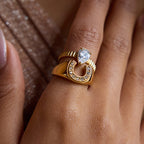 2H Zircon Ring Non-Fading Jewelry rings Ornament Women