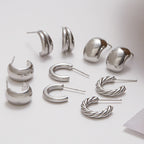 2H Geometry c Stainless Steel Earrings for Women