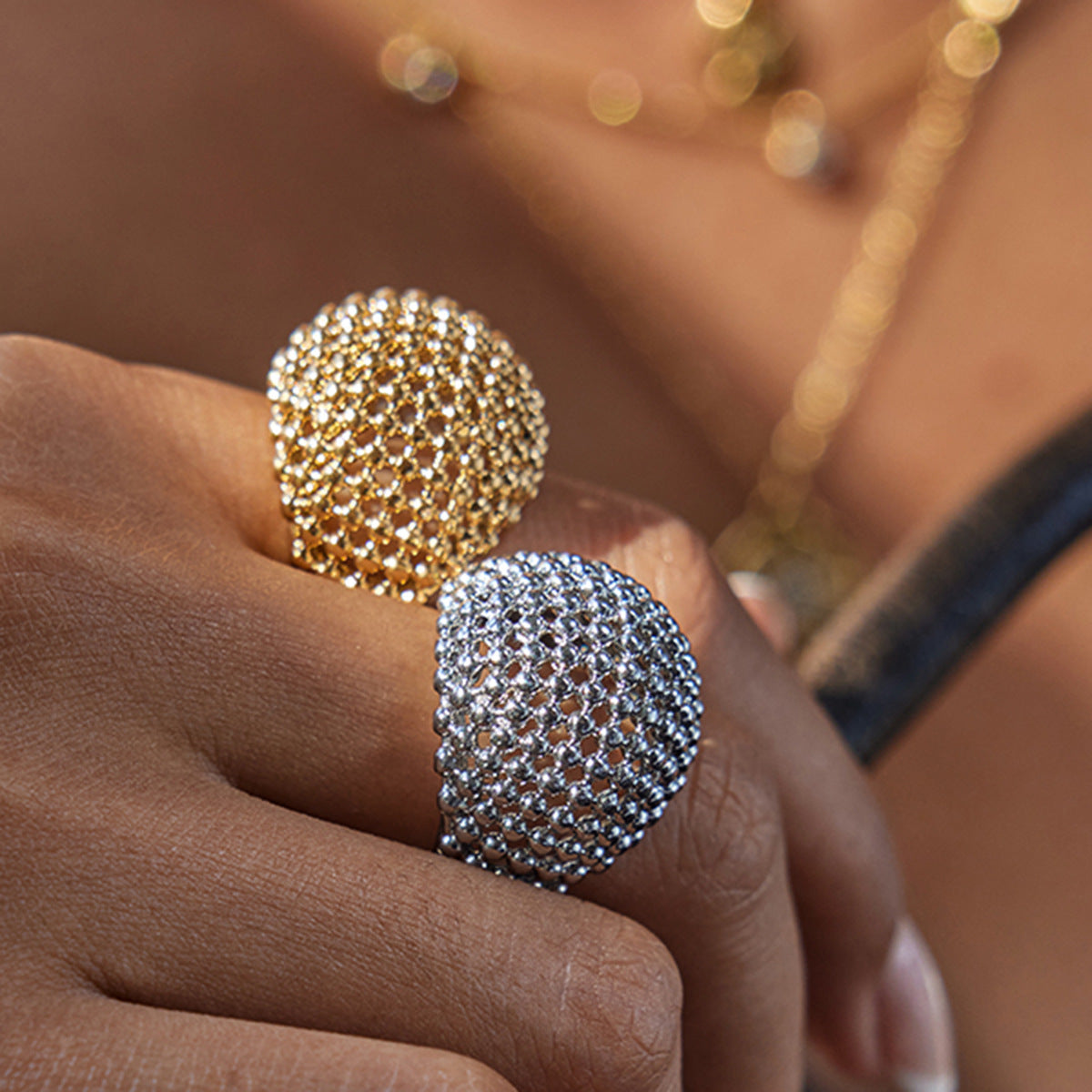 Hollow Ring Non-Fading Jewelry for Women Rings