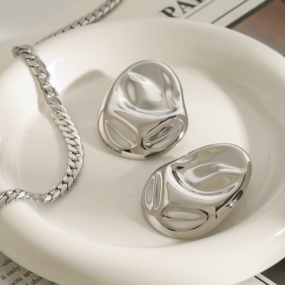 Exaggerated Earrings Studs Ear Jewelry earrings Stainless Steel Jewelry