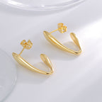 Gold-Plated Brass Teardrop Drop Earrings in a gold-tone brass finish