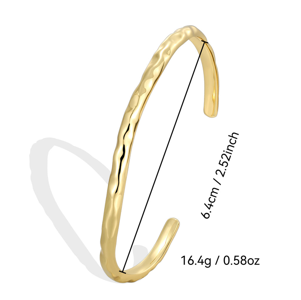 Gold-Plated 925 Sterling Silver Vintage Bracelet — side profile