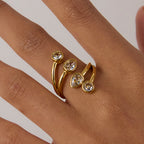 2H Zircon Ring Non-Fading Jewelry Ring Accessories ring