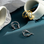 Minimalist Geometric Multi-Hoop Earrings Brass Electroplated Plain Hoop Earrings Fashion Women