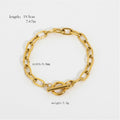 Oval Paperclip Link Gold-Plated Stainless Steel Chain Bracelet — jewelry construction