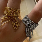 Stainless Steel Tassel Open Ring rings