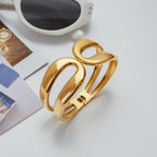Stainless Steel Open Bracelet Non-Fading Jewelry Bangle