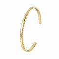 Gold-Plated Geometric Minimalist Bracelet — surface finish detail