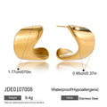 Gold-Tone Stainless Steel Hoop Earrings with a refined design profile