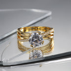 R0502 Fashion Spring New Single Zircon Ring for Women Simple Minimalist Ring