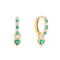 925 Sterling Silver Diamond Heart Zircon Hoop Earrings For Women — collection product image 06