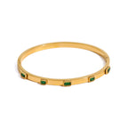 2H Stainless Steel Green Zircon Bracelet High Version Buckle Bracelet bracelet