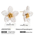 Pearl Stainless Steel Stud Earrings in Gold-Plated — Thoughtful Design — product styling — jewelry finish and design detail