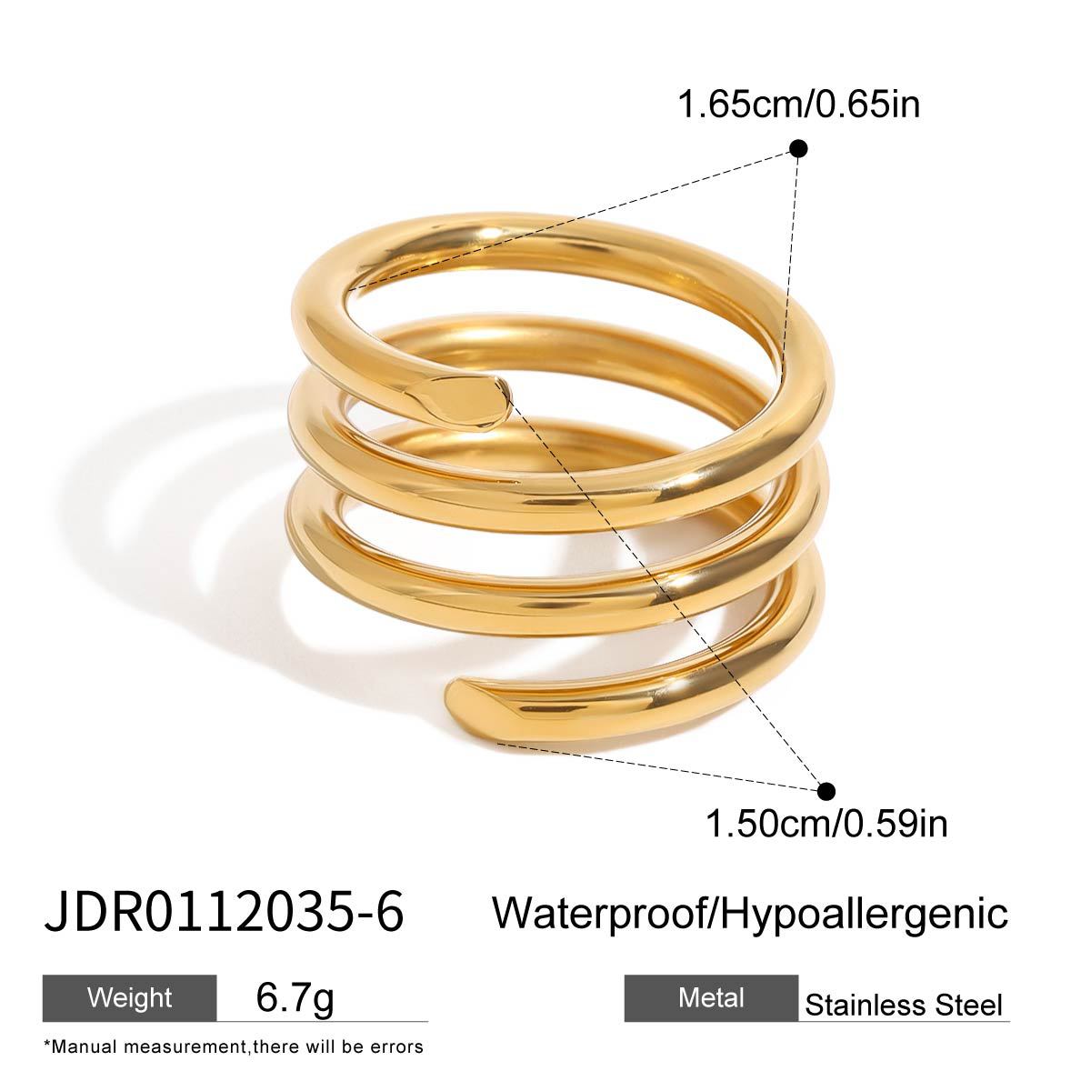 Stainless Steel Stacking Rings Non-Fading Jewelry ring