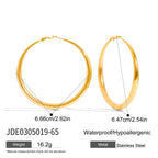 Stainless Steel Jewelry for Women Large Hoop Earrings Big Circle Ear Hoop Ear Accessories