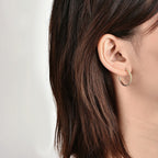 E0050 Spiral Pattern Half Open Earrings Jewelry New Version Ear Hoops Copper Gold Plated gold Ear Clips for Women