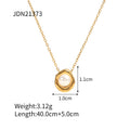 Gold-Plated Stainless Steel Minimalist Pearl Pendant Necklace — surface finish detail