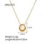 Gold-Plated Stainless Steel Minimalist Pearl Pendant Necklace — surface finish detail