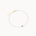 Birthstone Zircon 925 Sterling Silver Bracelet — inner surface view — alternate angle 2 — jewelry finish and design detail