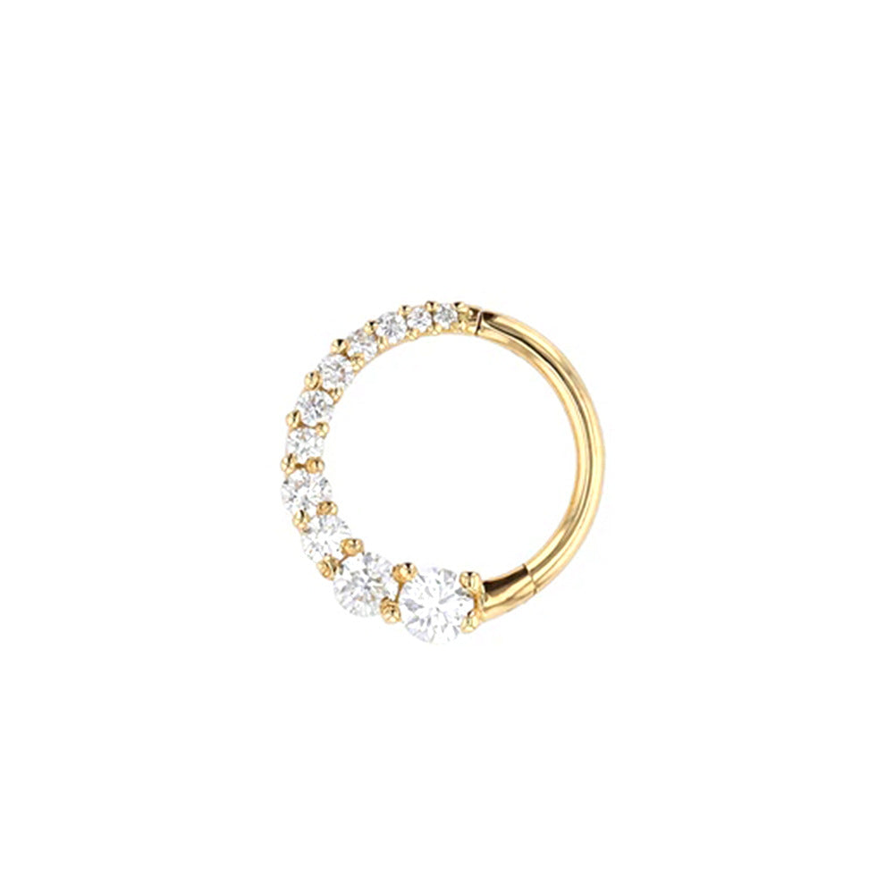 S925Pure Silver Minimalist Ear Bone Stud Ear Jewelry Ear Bone Clip Ear Cartilage Piercing Nose Ring Pure Silver