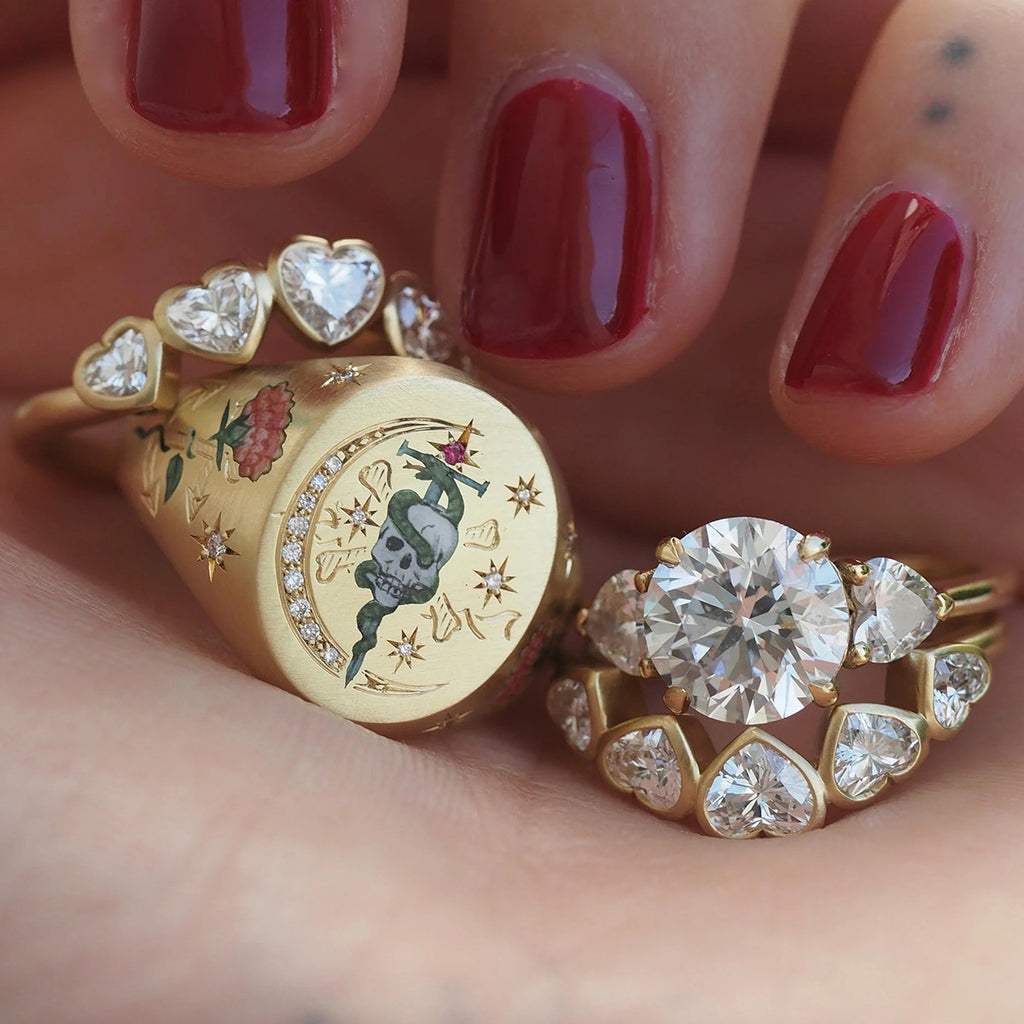 Zircon Ring Jewelry for Women, Non-Fading Stainless Steel Jewelry