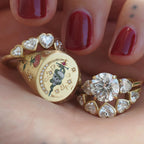 Zircon Ring Jewelry for Women, Non-Fading Stainless Steel Jewelry